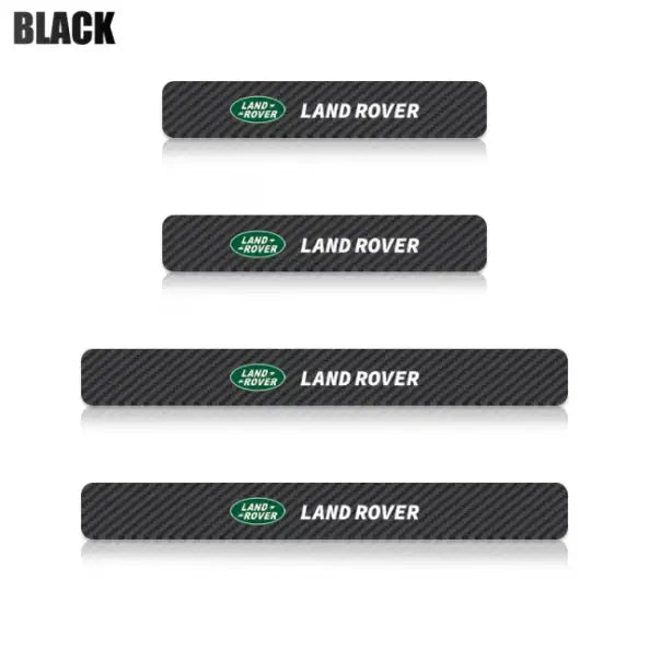 4PCS Carbon Fiber Protector Auto Door Threshold Plate Stickers For Land Rover, Range Rover Discovery 4 Freelander 2 Evoque