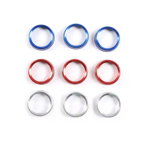 Aluminum Alloy Back Row Air Conditioning Knobs Trim Ring Accessories For Land Rover Defender 110, 130